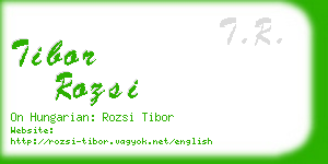 tibor rozsi business card